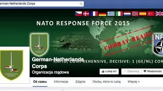 Oficjalna strona korpusu NATO z Muenster w Niemczech