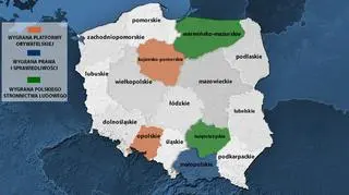 Oficjalne wyniki w województwach (sejmiki)