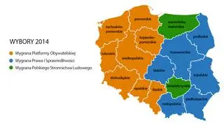 Oficjalne wyniki wyborów do sejmików wojewódzkich w 2014 roku
