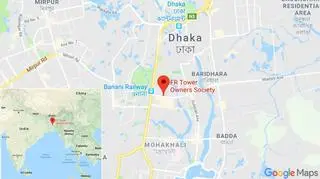 Ogień pojawił się w wieżowcu w biznesowej części Dhaki