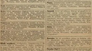 Ogłoszenia w "Fortunie" z 1925 roku
