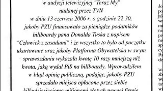 Ogłoszenie Jacka Kurskiego