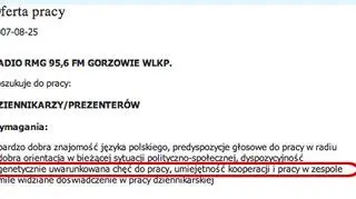 Ogłoszenie o pracę