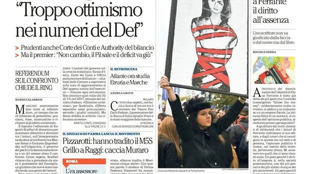 Okładka "La Repubblica"
