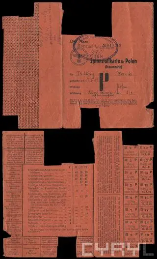 Okupacyjne kartki na artykuły tekstylne dla polskiej pracownicy