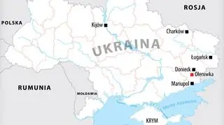 Ołeniwka leży kilkadziesiąt kilometrów na południowy-zachód od Doniecka