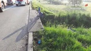 Opel uderzył w barierki