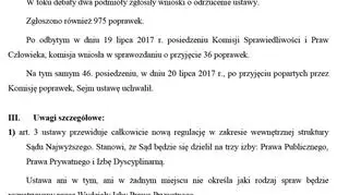 Opinia do ustawy o Sądzie Najwyższym