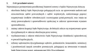 Opinia do ustawy o Sądzie Najwyższym