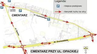 Organizacja ruchu przy cmentarzu przy ul. Opackiej