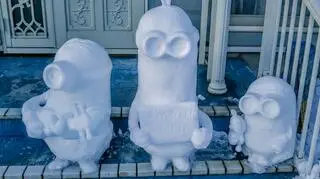 Oryginalne bałwany mieszkańców Tokio