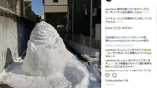 Oryginalne bałwany mieszkańców Tokio