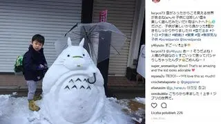 Oryginalne bałwany mieszkańców Tokio