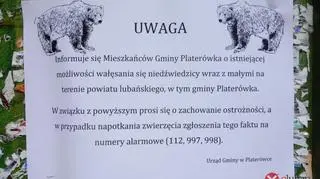 Ostrzeżenia dla mieszkańców, które wywieszono na terenie gminy Lubań
