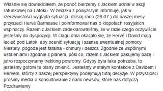Oświadczenie Adama Bieleckiego