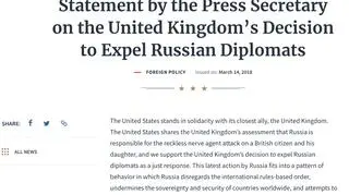 Oświadczenie Białego Domu po ataku w Salisbury