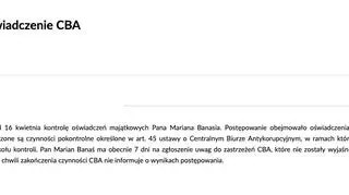Oświadczenie CBA
