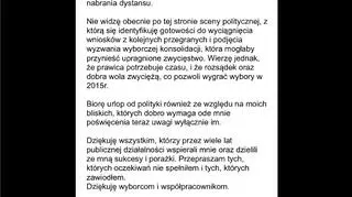 Oświadczenie Jacka Kurskiego