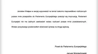 Oświadczenie Janusza Wojciechowskiego ws