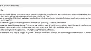 Oświadczenie ks. Wojciecha Lemańskiego