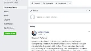 Oświadczenie Marcina Krupy