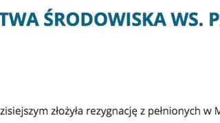 Oświadczenie Ministerstwa Środowiska dot. rezygnacji Nowosielskiej
