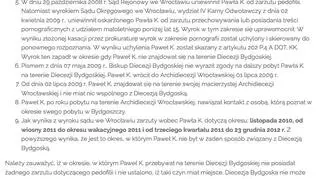 Oświadczenie pełnomocnika biskupa Jana Tyrawy