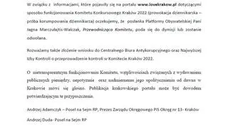 Oświadczenie PiS ws. Jagny Marczułajtis-Walczak