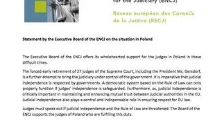 Oświadczenie Rady Wykonawczej Europejskiej Sieci Rad Sądownictwa 