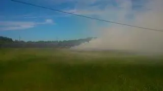 Pali się nasyp kolejowy 
