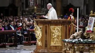 Papież Franciszek podczas mszy na zakończenie roku