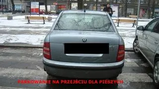 Parkowanie na przejściu dla pieszych