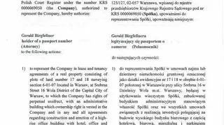 Pełnomocnictwo Srebrnej dla Birgfellnera. Fragment 1