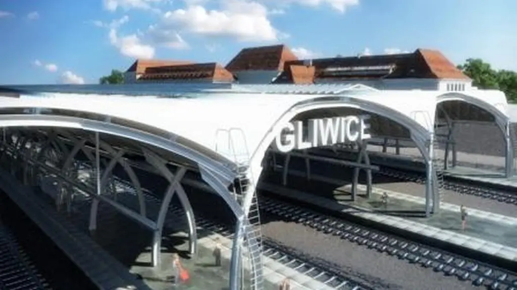 Peron dworca w Gliwicach