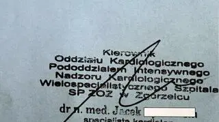 Pieczątka zgorzeleckiego kardiologa