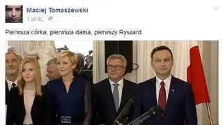 "Pierwsza córka, pierwsza dama, pierwszy Ryszard"