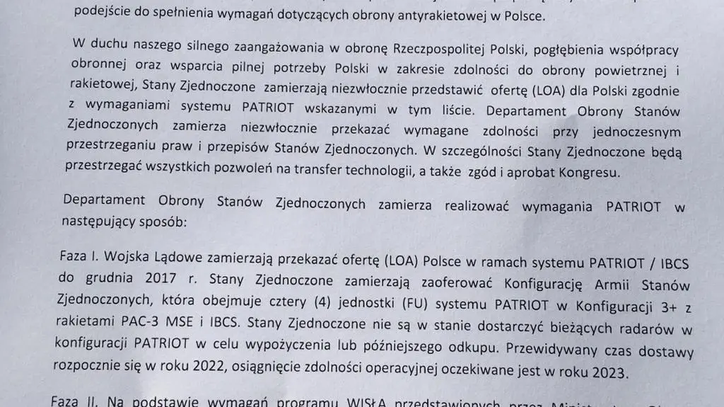 Pierwsza strona memorandum
