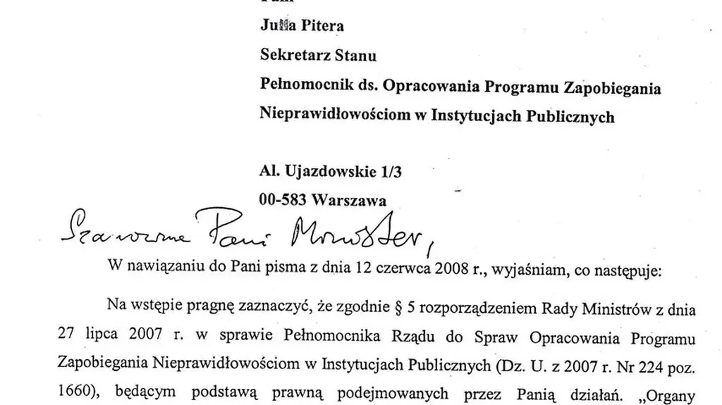 Pierwsza strona pisma (IPN)