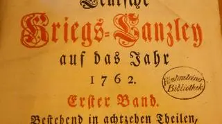 Pierwsza strona XVIII-wiecznego woluminu