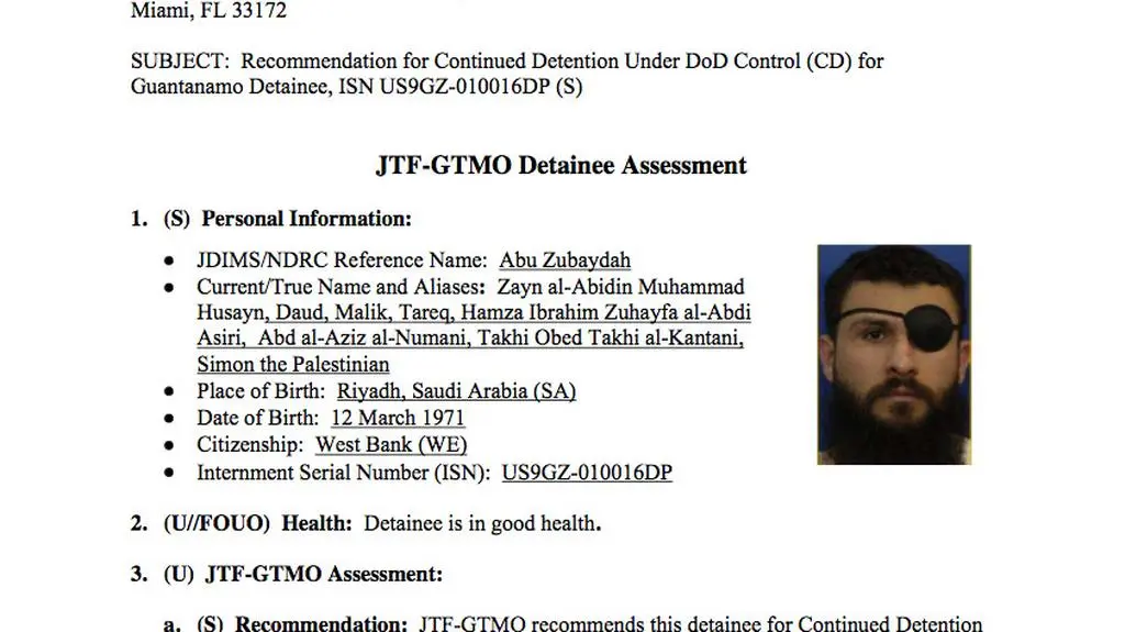 Pierza strona dossier Abu Zubaydaha (Wikileaks)