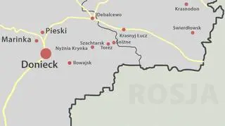 Pieski leżą na północ od Doniecka