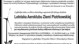Piloci zapowiadają protest za pomocą ogłoszenia stylizowanego na klepsydrę
