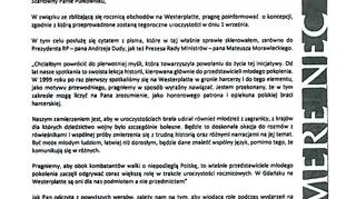 Pismo Adamowicza opublikowane przez MON