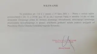 Pismo do sędzi Doroty Zabłudowskiej