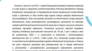 Pismo, które wysłali urzędnicy