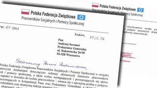 Pismo, które związkowcy wysłali do prokuratora Seremeta