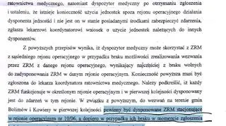 Pismo urzędu wojewódzkiego do dyrekcji łódzkiego pogotowia