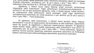 Pismo wiceprezydenta do Komitetu Budowy Pomnika