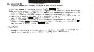Pismo z Zakładu Emerytalno-Rentowego MSWiA