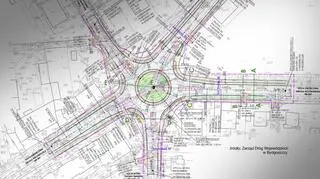 Plan budowy ronda w Kcyni